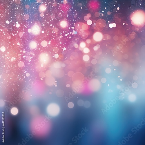 Shining abstract pink blue background, bokeh effect, blur, gradient
