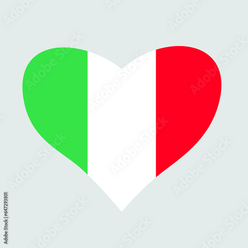 фотографія heart with italien flag