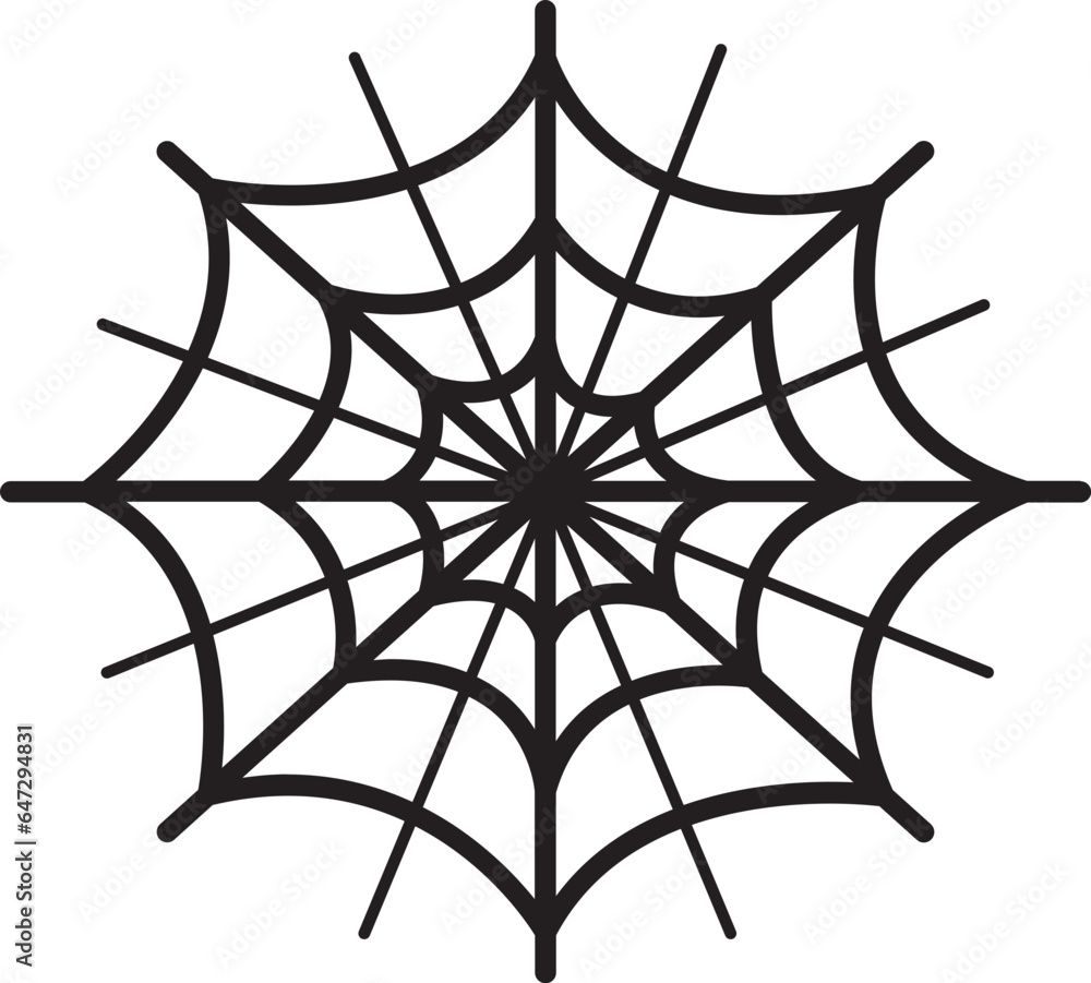 Obraz premium Halloween Spider Web Outline