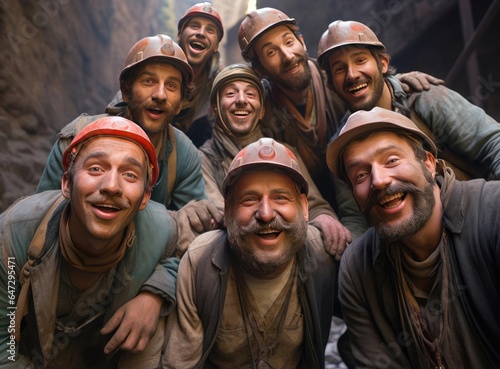 A group of miners