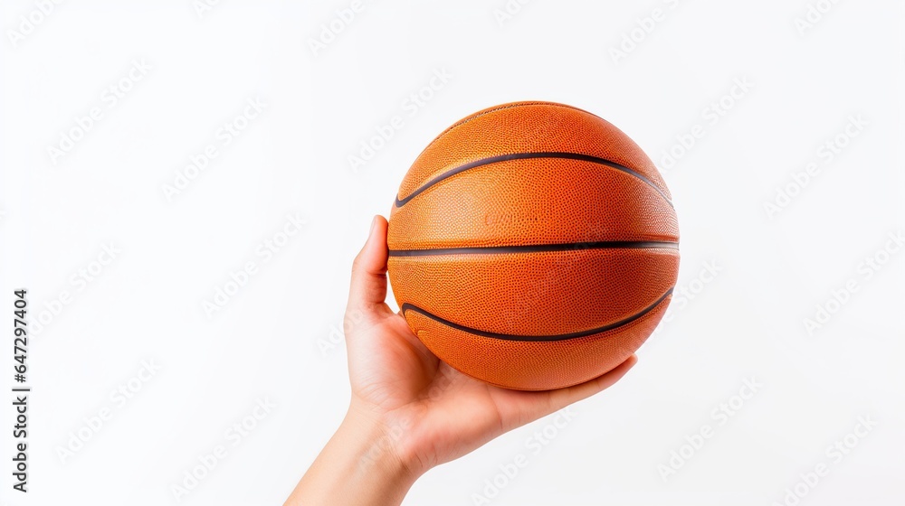 Basketball sport on white background.AI generated image Basketball sport on white background.AI generated image