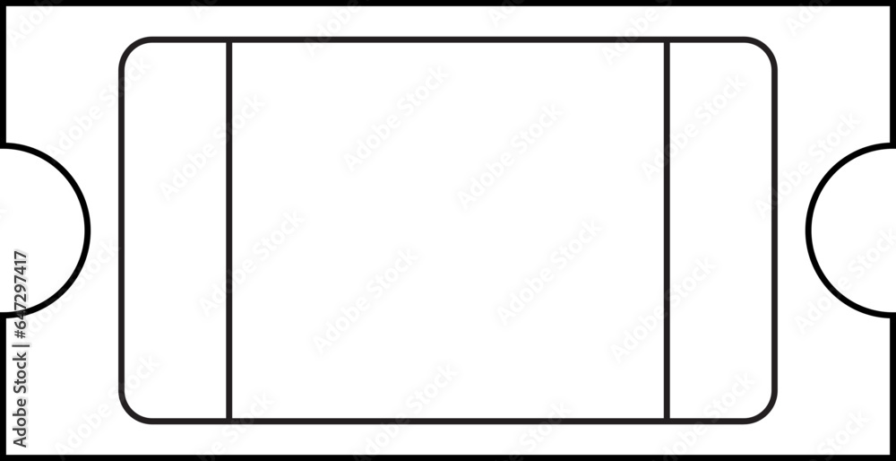 Movie and Cinema Ticket Outline Movie and Cinema Ticket Outline