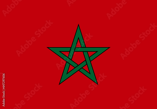 Icono de la bandera de Marruecos en rojo y la estrella verde