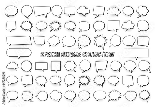 Speech  bubble  icon. Flat  design. Isolated white background