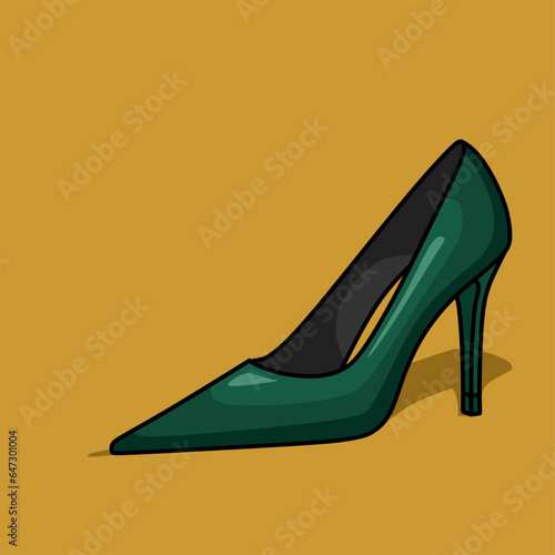 high heel vector female shoes