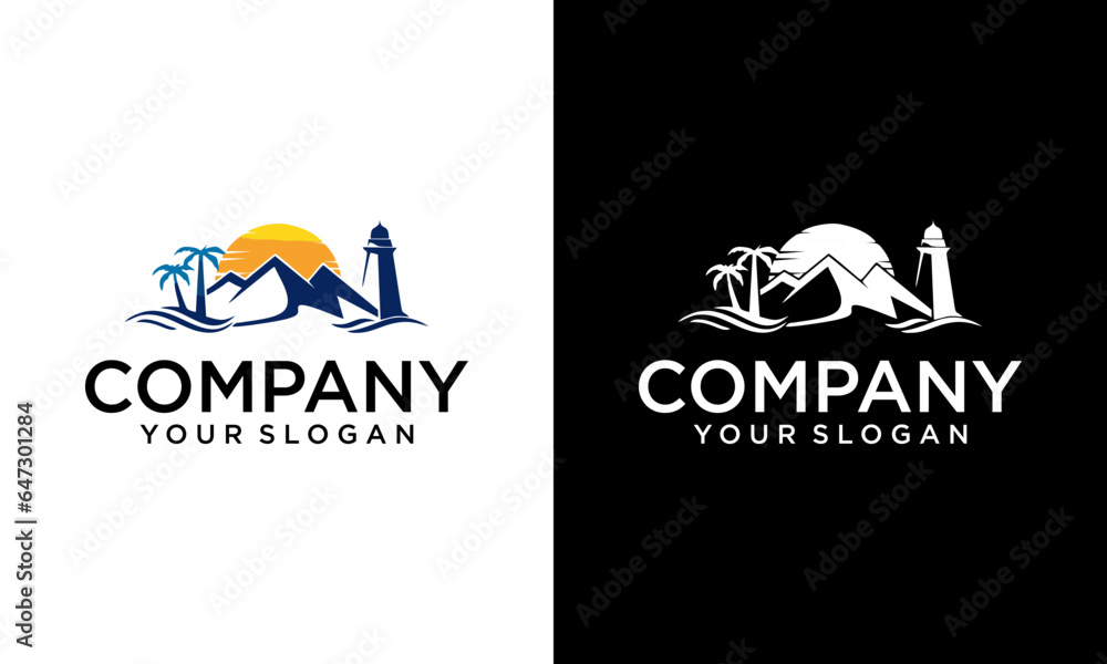 Fototapeta premium Montain logo icon vector template.