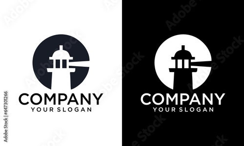 Mercusuar logo design vector illustration, Creative Mercusuar logo design concept template, symbols icons