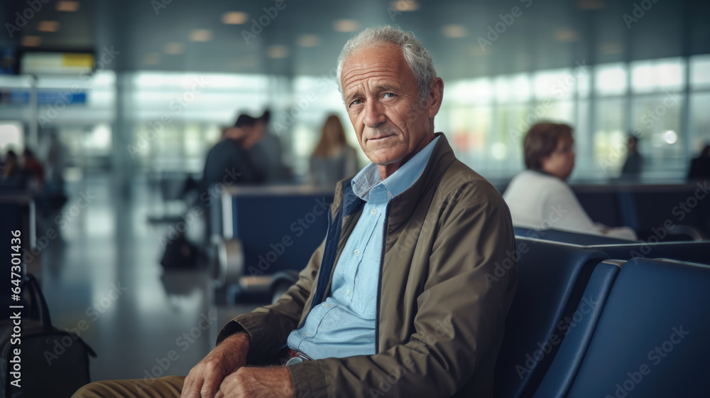 Portrait of a man in the airport