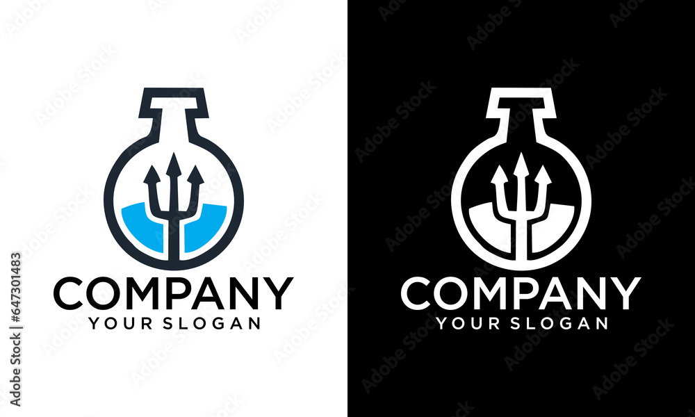 science laboratory logo - vector illustration on a light background science laboratory logo - vector illustration on a light background