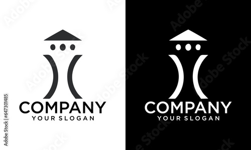 Lighthouse logo design vector illustration