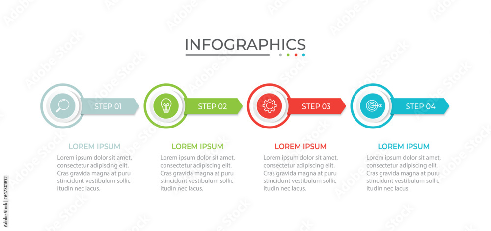 Vector infographic design template with 4 options or steps Vector infographic design template with 4 options or steps