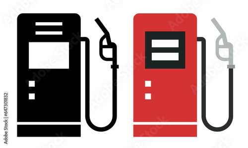 Gas station. Vector flat clipart isolated on white background.