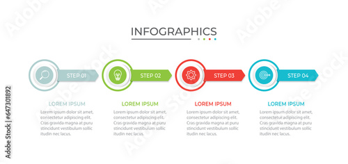 Vector infographic design template with 4 options or steps