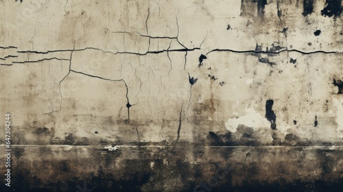 Beautiful abstract grunge painted wall background with copy space, old cracked paint.