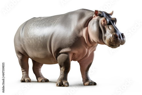 Hippopotamus on white background