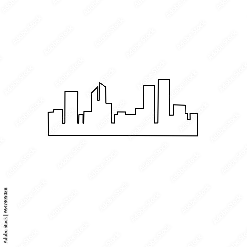 City sketch line design City sketch line design