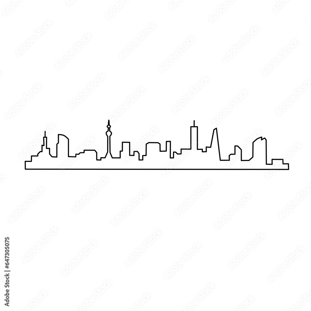 City sketch line design City sketch line design