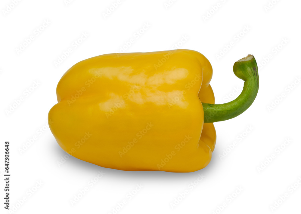 Yellow pepper bell pepper isolated on white background,with clipping path. Yellow pepper bell pepper isolated on white background,with clipping path.
