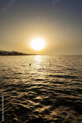 sunset over the sea