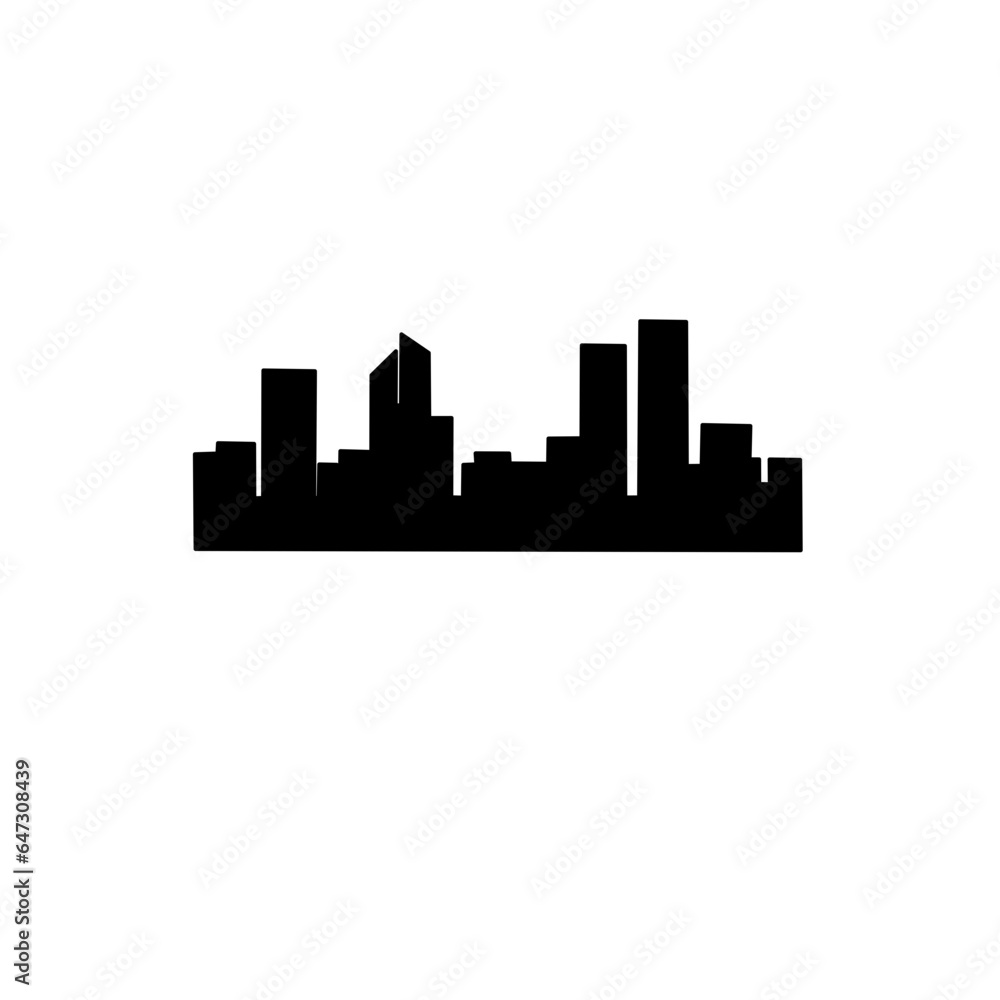 Vector silhouette of city