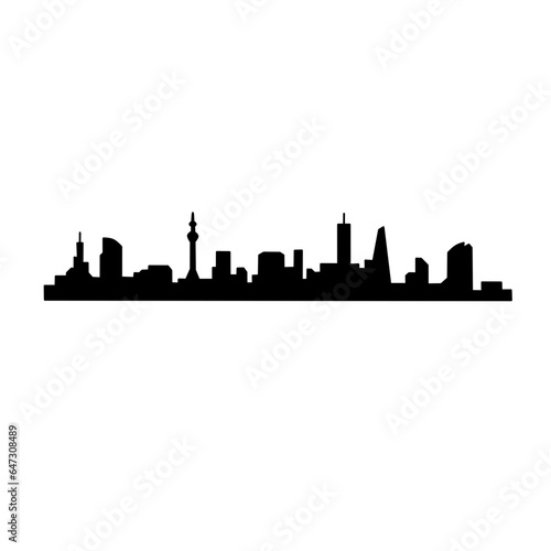 Vector silhouette of city