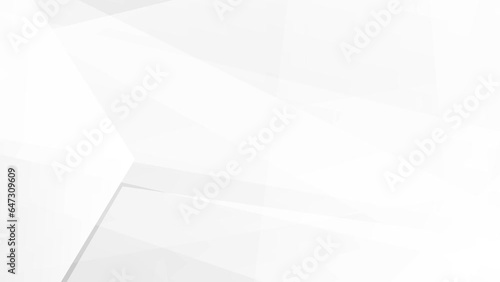 Movements of triangles, geometric shapes on a silver background. Modern technological design. Video animation.