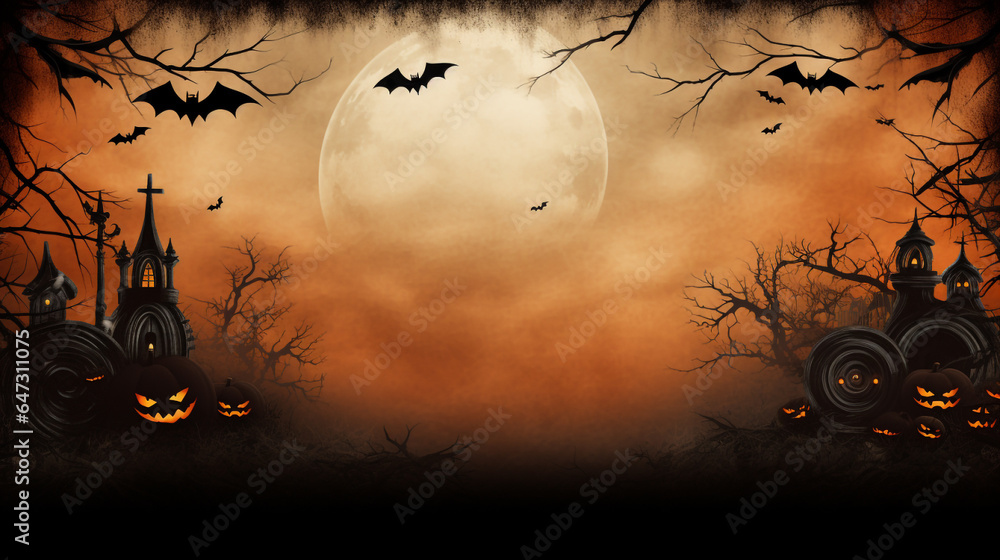 Halloween background with copy space 