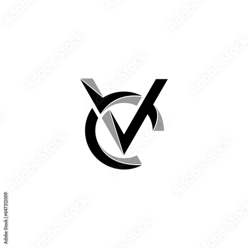 letter cv design logo