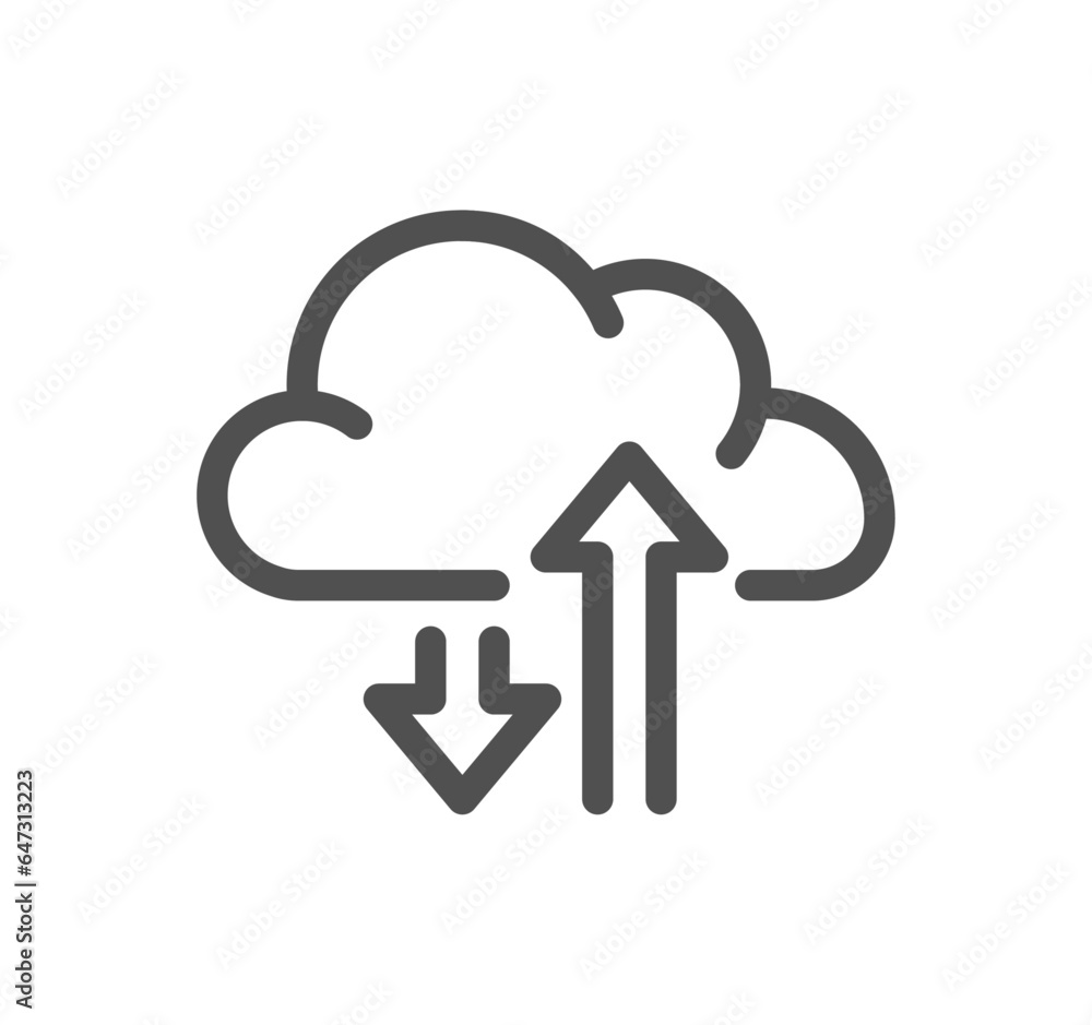Data exchange related icon outline and linear vector. Data exchange related icon outline and linear vector.