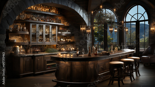 Wallpaper Mural Ai Designed Luxury Bar and Tasting Rooms, Designed with multiple AI technologies.  Torontodigital.ca