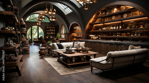 Ai Designed Luxury Bar and Tasting Rooms, Designed with multiple AI technologies. 