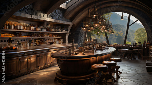 Ai Designed Luxury Bar and Tasting Rooms, Designed with multiple AI technologies. 