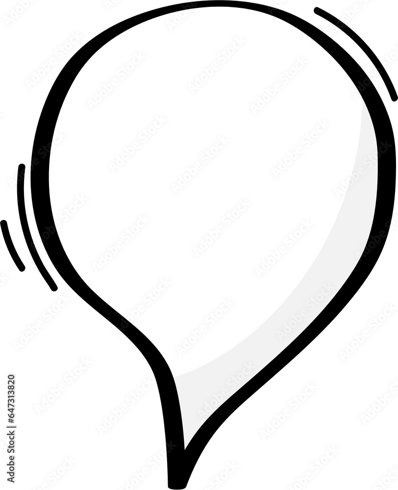 Black and white speech bubble balloon icon sticker memo keyword planner text box banner, flat png transparent element design