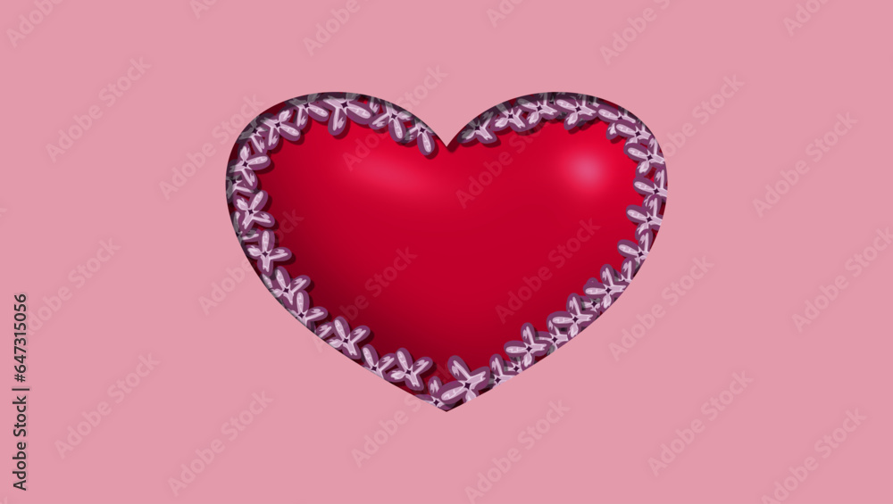 Syringa flower on heart Syringa flower on heart