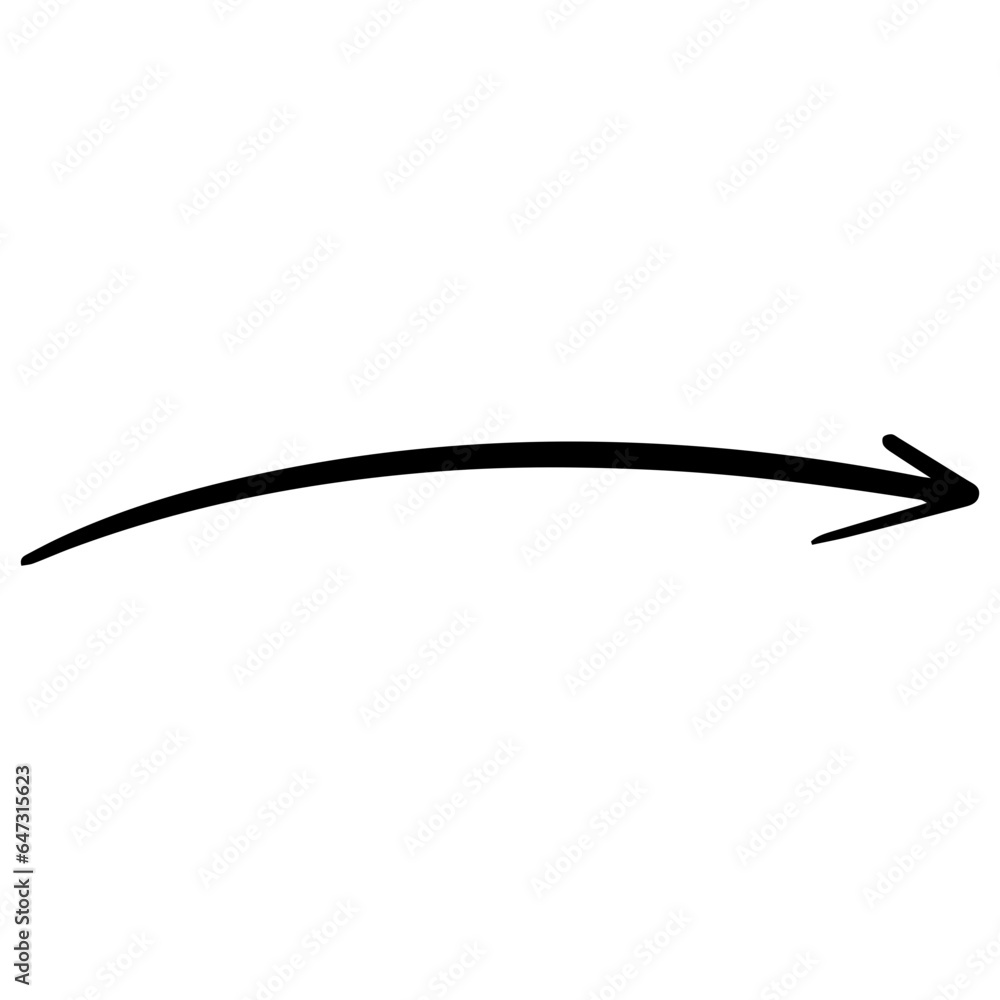 Hand drawn arrow sign line art black color vector Hand drawn arrow sign line art black color vector