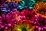 Colorful flowers background. Generative AI