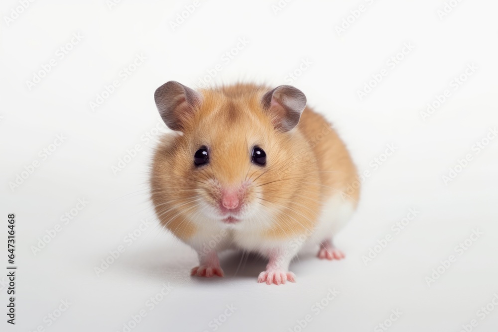 Hamster isolated on a white background. Generative AI Hamster isolated on a white background. Generative AI