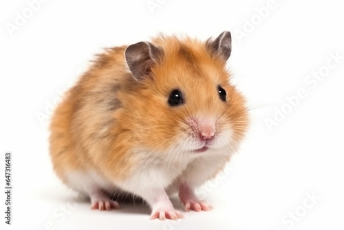 Hamster isolated on a white background. Generative AI