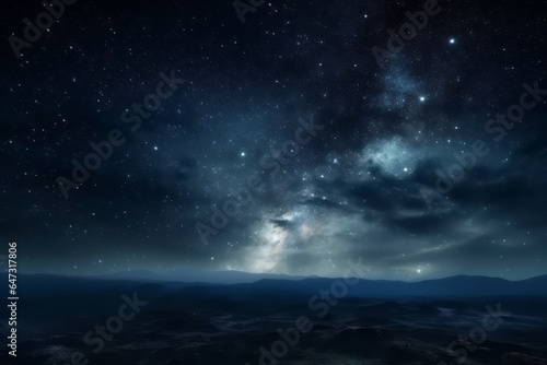 Starry night sky as a background. Generative AI © KaterynaVS