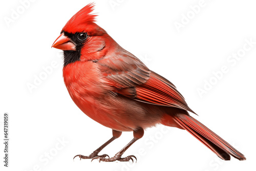 A Stunning Northern Cardinal isolated on a transparent background, Generative Ai © rzrstudio