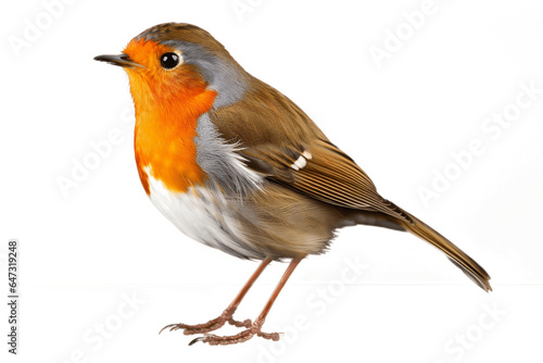 The Isolated Robin Bird on a transparent background, Generative Ai