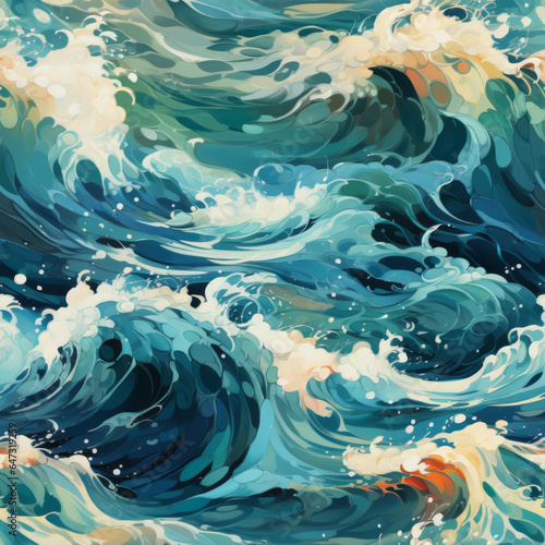 Sea waves seamless texture