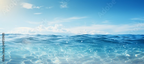 Clear sea water. Generative AI technology.  