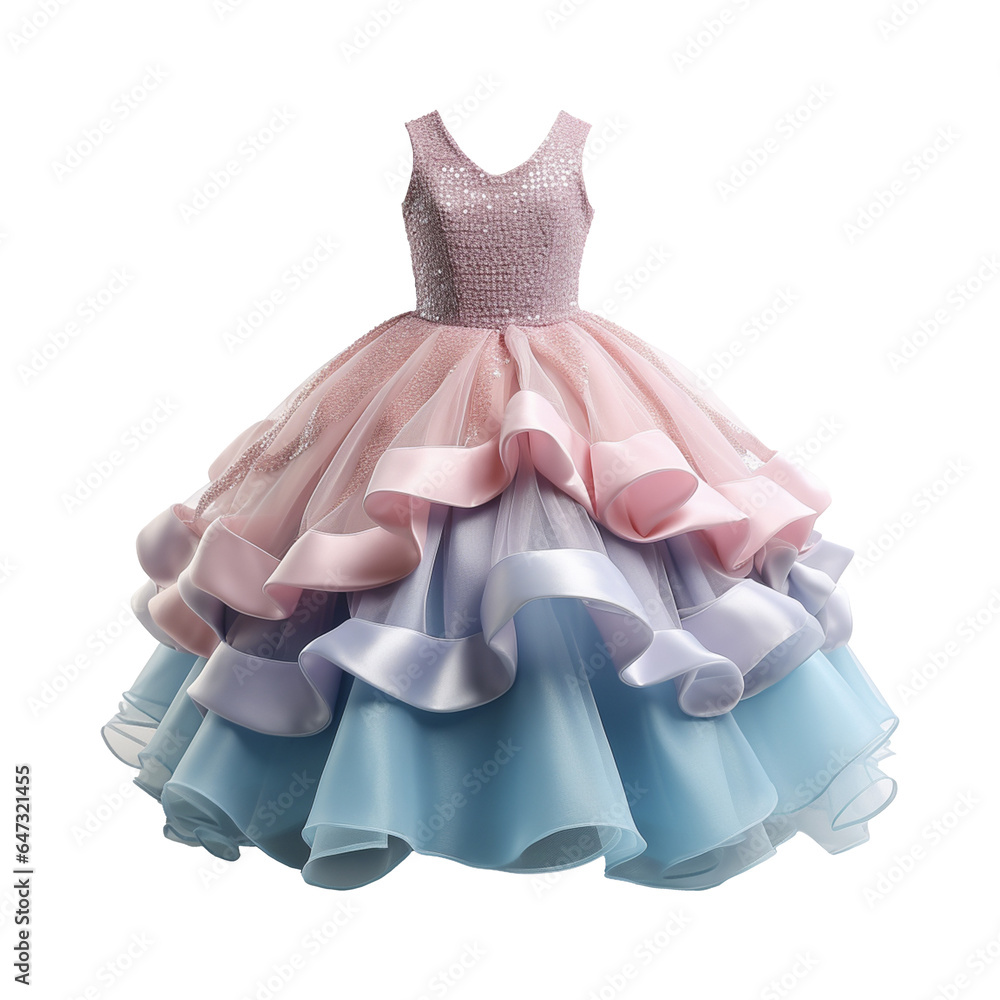 Pastel colored dress. PNG. Ai generated image. Pastel colored dress. PNG. Ai generated image.