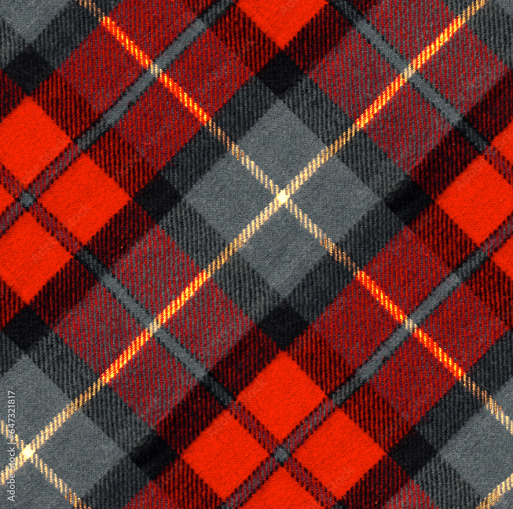 Realistic plaid seamless pattern. Endless pattern design of real plaids red and light blue Realistic plaid seamless pattern. Endless pattern design of real plaids red and light blue