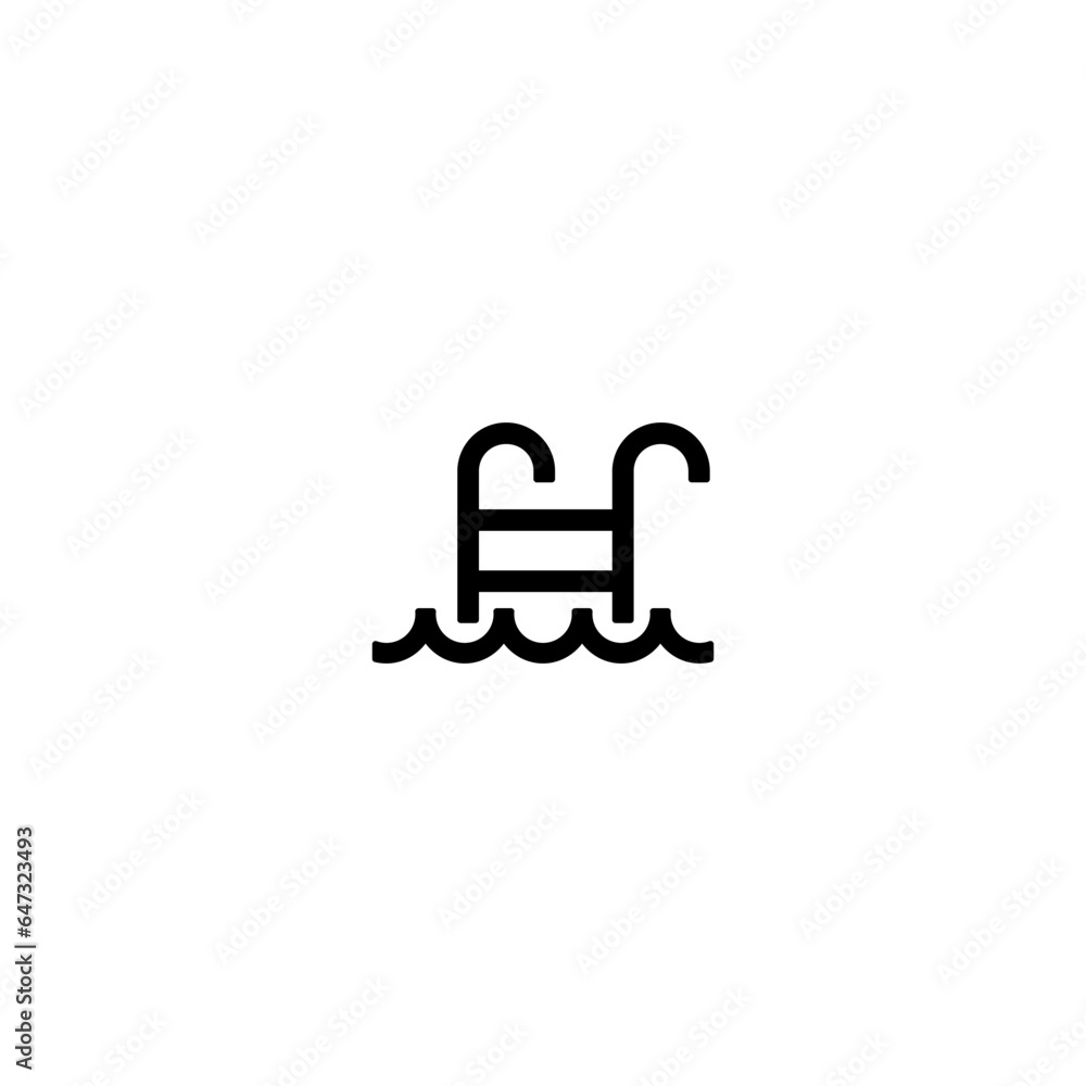 Pool icon isolated on white background. Pool icon isolated on white background.