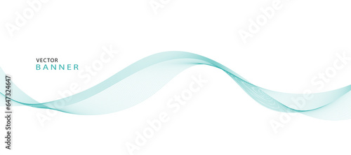 Abstract illustration of vector banner. Modern vector banner template with wavy lines
