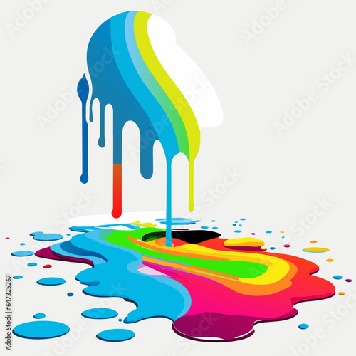 paint pouring from a clouds