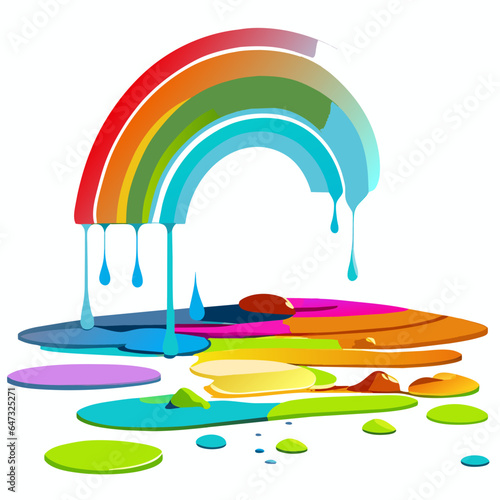 paint pouring from a clouds