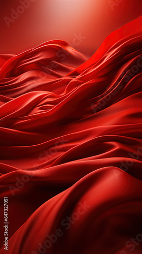 Background of Chinese National Day themed red silk,created with generative ai tecnology.
